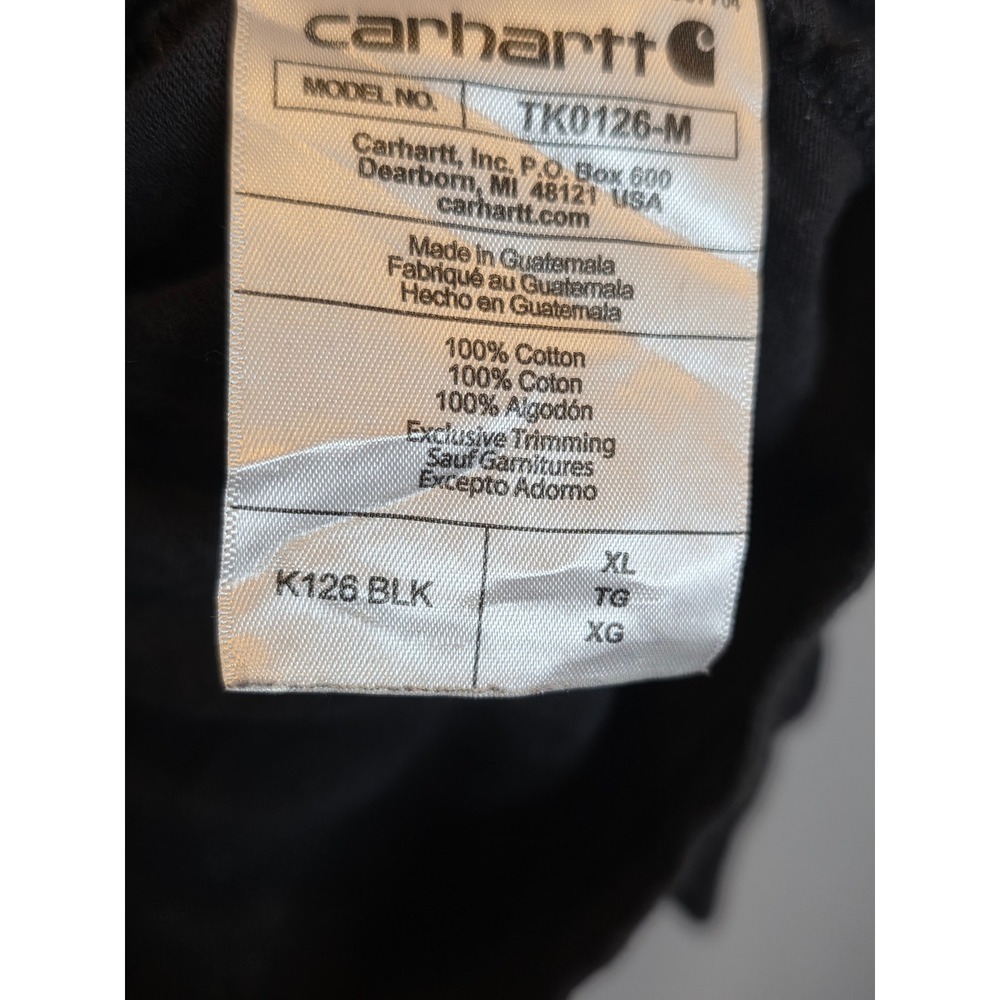 Carhartt Mens Loose Fit Long Sleeve Pocket T-Shirt Black XL K126 BLK Distressed - Picture 6 of 13